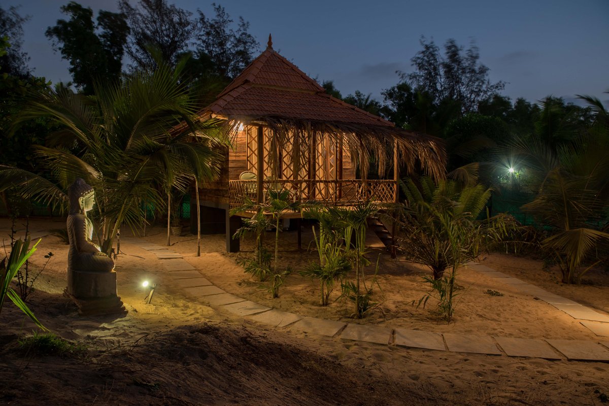 Beach cottages in Goa India